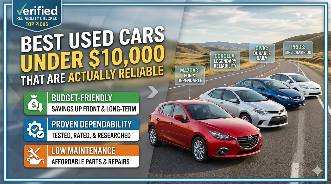 Best Used Cars Under $10,000 That Are Actually Reliable