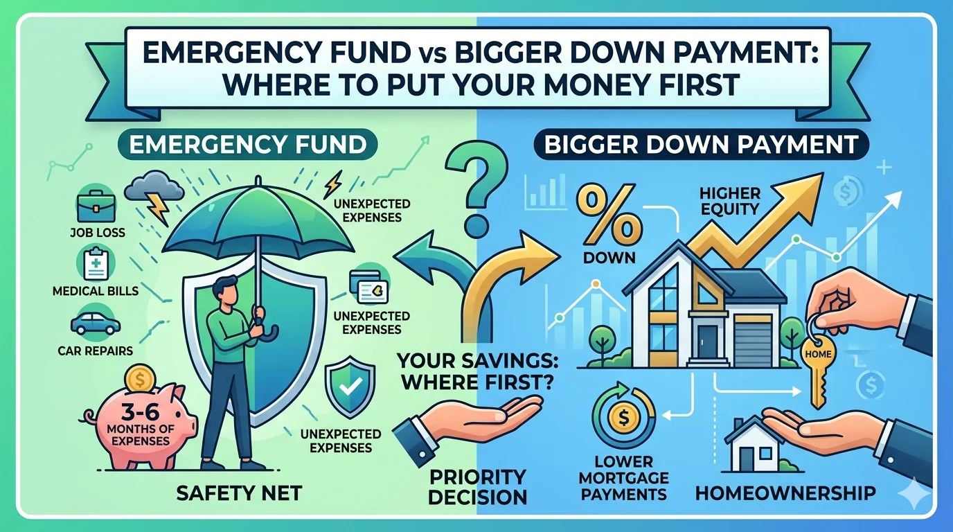 Emergency Fund vs Bigger Down Payment: Where to Put Your Money First