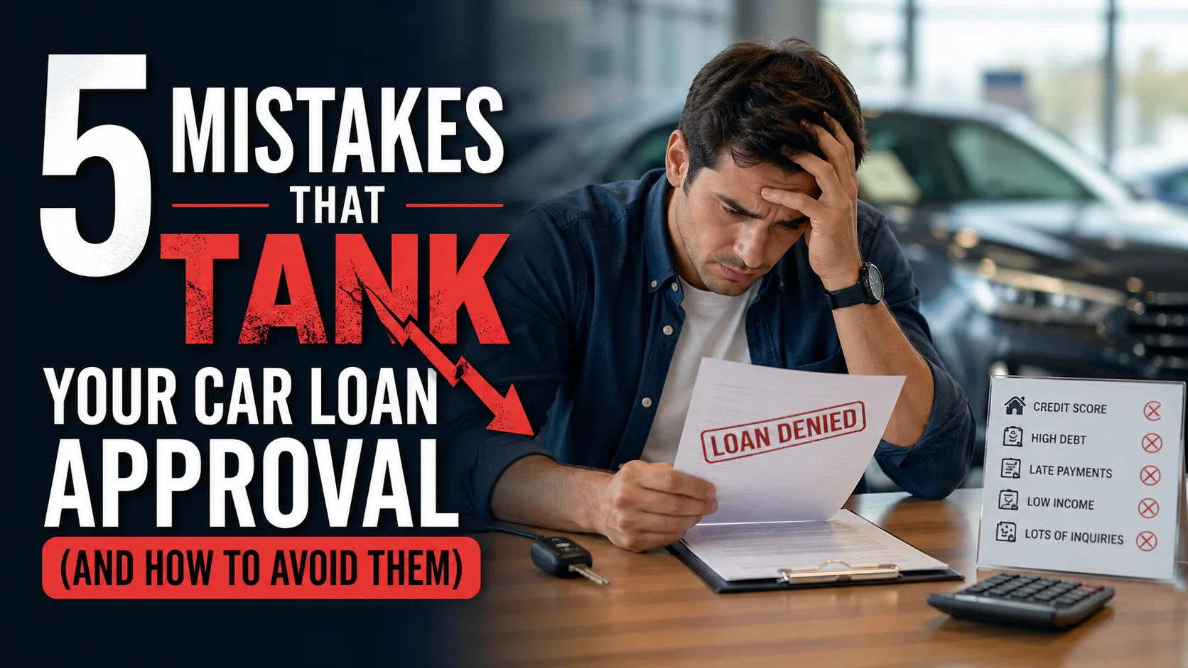 5 Mistakes That Tank Your Car Loan Approval (And How to Avoid Them)