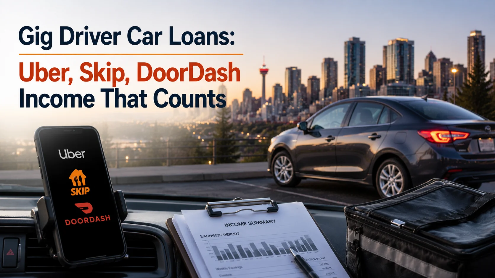 Gig Driver Car Loans: Uber, Skip, DoorDash Income That Counts