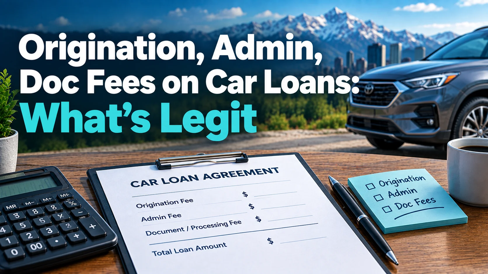 Origination, Admin, Doc Fees on Car Loans: What's Legit